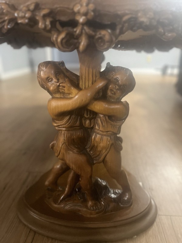 Putti Carved Victorian‑Style Center Table gallery