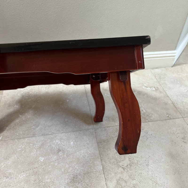 ASIAN KOREAN LOW PROFILE FOLDING CARVED WOODEN COFFEE TEA TABLE antique 24”x24” gallery