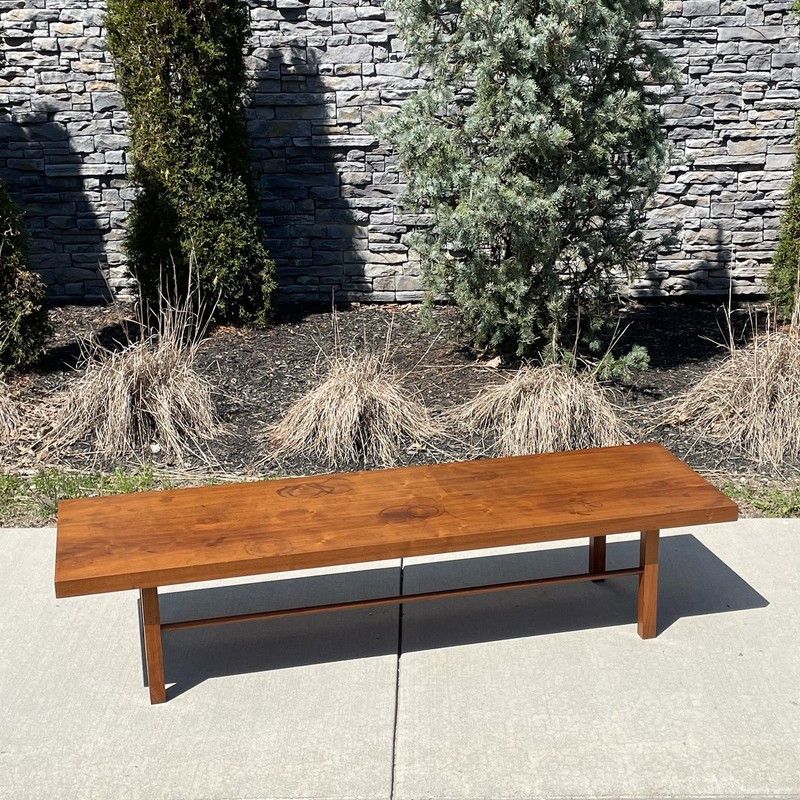 Mid Century Milo Baughman for Thayer Coggin Walnut Low Bench / Coffee Table gallery