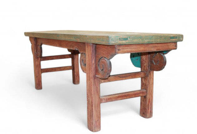 Vintage Green Top Bench or Coffee Table or Low Console Table gallery