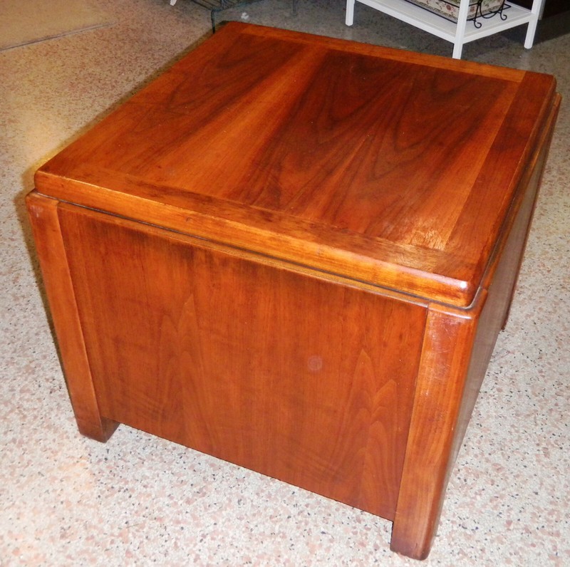 LANE ALTAVISTA CUBIST SIDE TABLE / STORAGE TABLE / WALNUT FINISH - MCM gallery