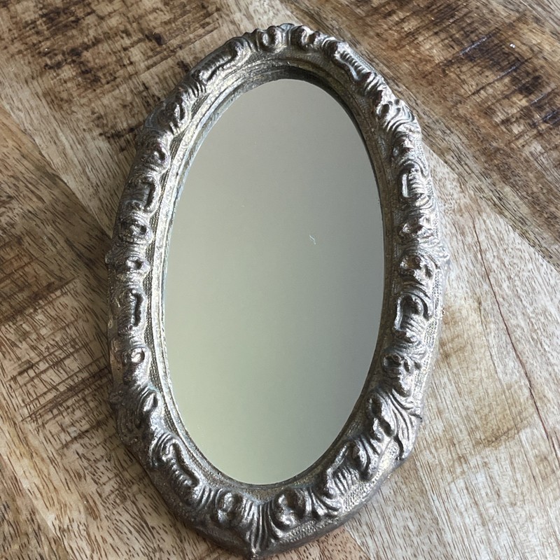 Italian Florentine Mirror Made In Italy Small Oval
