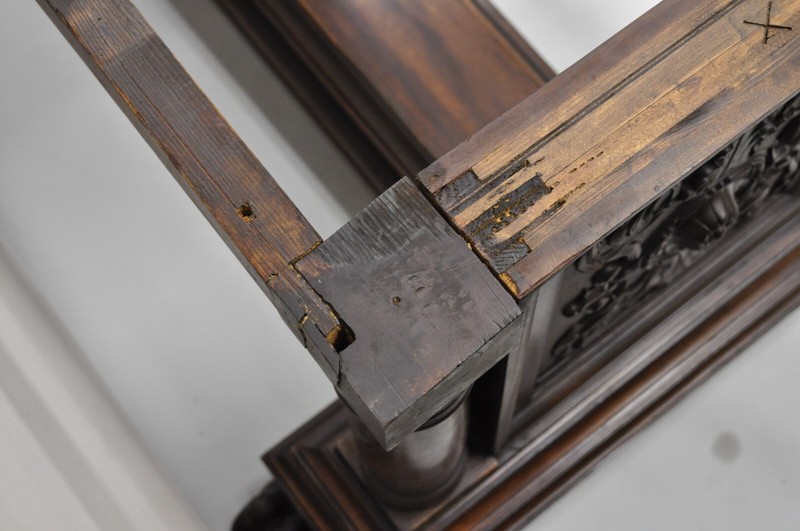 Antique Italian Renaissance Carved Walnut Hairy Paw Foot Desk Console Table Base gallery