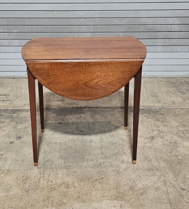 Baker Furniture Mahogany Pembroke Table Drop Leaf Table Bellflower Inlays gallery