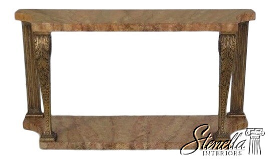 28682E: Regency Style Faux Marble Paint Decorated Console Table