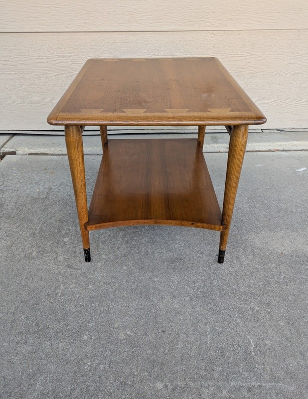 Vtg Lane Acclaim Mid Century Modern Walnut End Table 900-05 Dovetail Andre Bus gallery