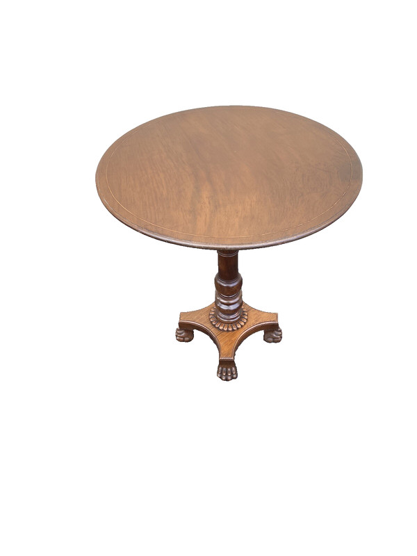 66045 Antique Victorian Inlaid Tilt Top Lamp Table Stand gallery