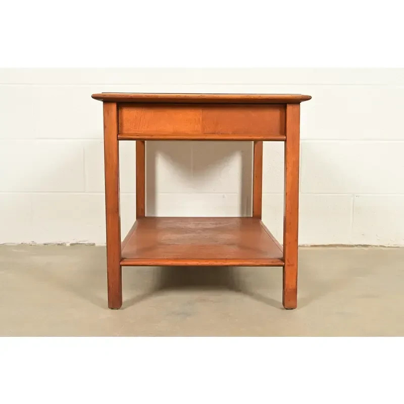 T. H. Robsjohn-Gibbings for Widdicomb Walnut Nightstand or Side Table, 1950s gallery