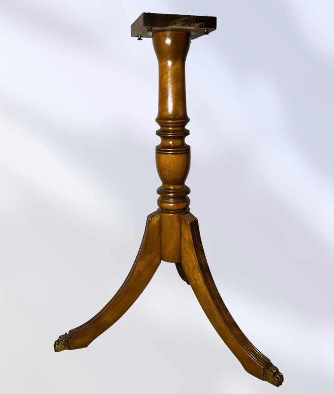 ANTIQUE MERSMAN 3 LEG SIDE TABLE BASE STAND BRASS CLAW FEET 25.5” gallery