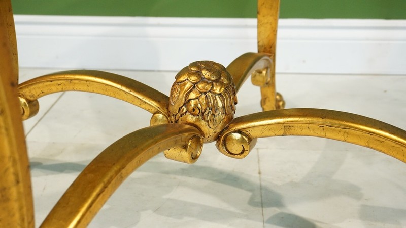 Glass Top French Square Coffee table & 2 side table set Gold Leaf gallery