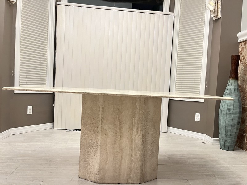 Italian travertine marble table gallery