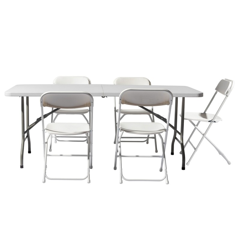 6FT Outdoor Courtyard Foldable Long Table,in stock gallery