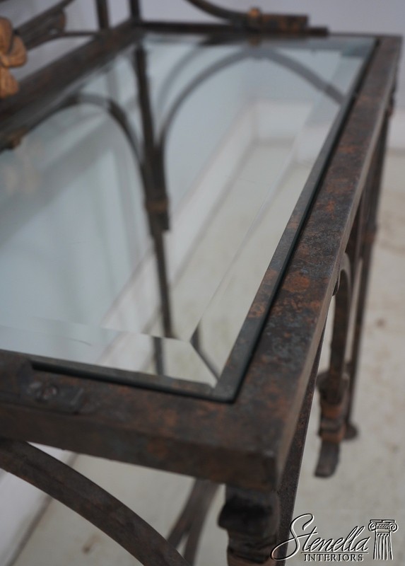 70688: LABARGE Wrought Iron Mirrored Hall Console gallery
