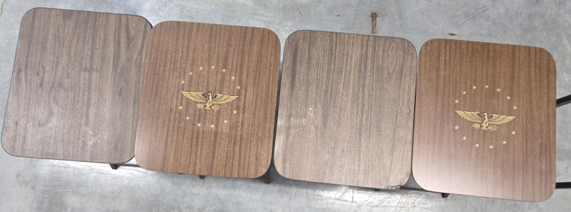 MCM Set 4 Vintage ARTEX Folding TV Tray Snack Serving Tables w/Stand Brooklyn NY gallery