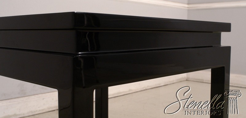 F51732EC: Modern Design Black Lacquer Occasional Table w. Red Oak Top gallery