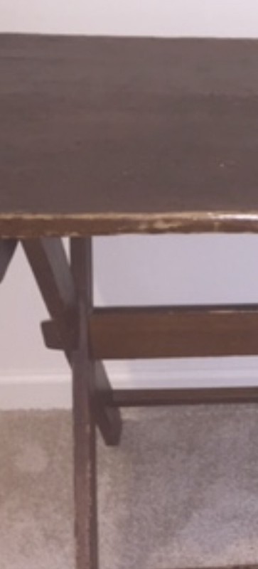 1900s Solid Wood Picnic Style Dining Table or Farm Table gallery