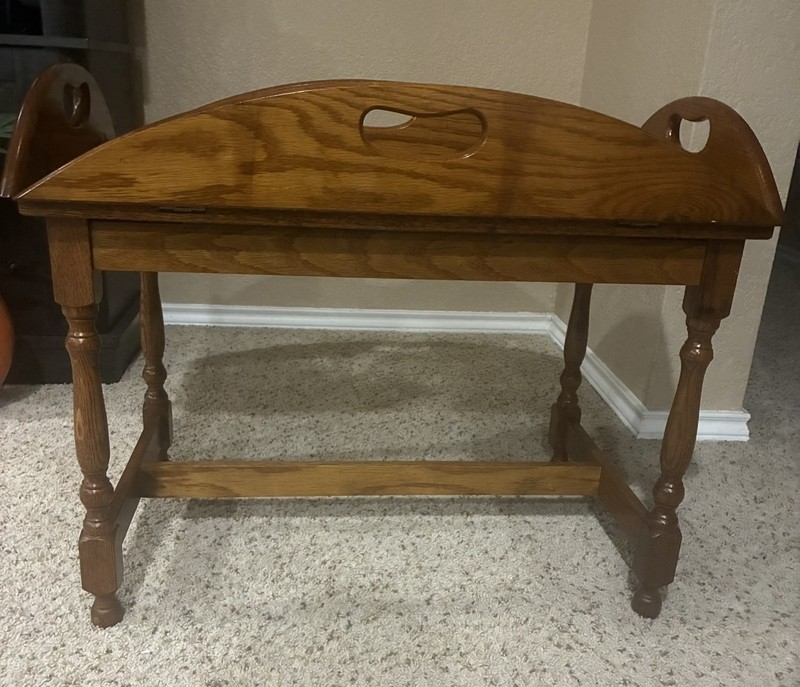 Vintage 35 in BUTLER TRAY/COFFEE TABLE by Grate Hime & Fireplace Centers. gallery