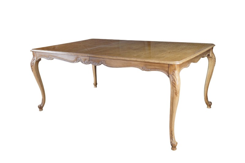 Drexel Heritage French Provincial Oak Parquetry Avalon Extendable Dining Table gallery