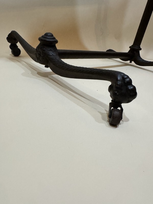 1900 Edwardian Cast Iron TILT TOP TABLE Claw Feet gallery