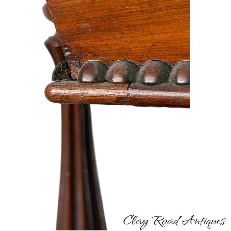 Antique flame Mahogany classical victorian sewing stand table compartments 1830 gallery