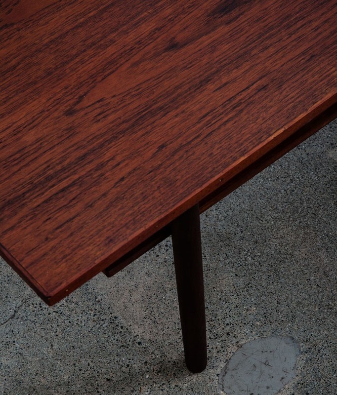 Mid Century Danish Modern Coffee Table Solid Teak Denmark Surfboard Shelf Mcm M gallery
