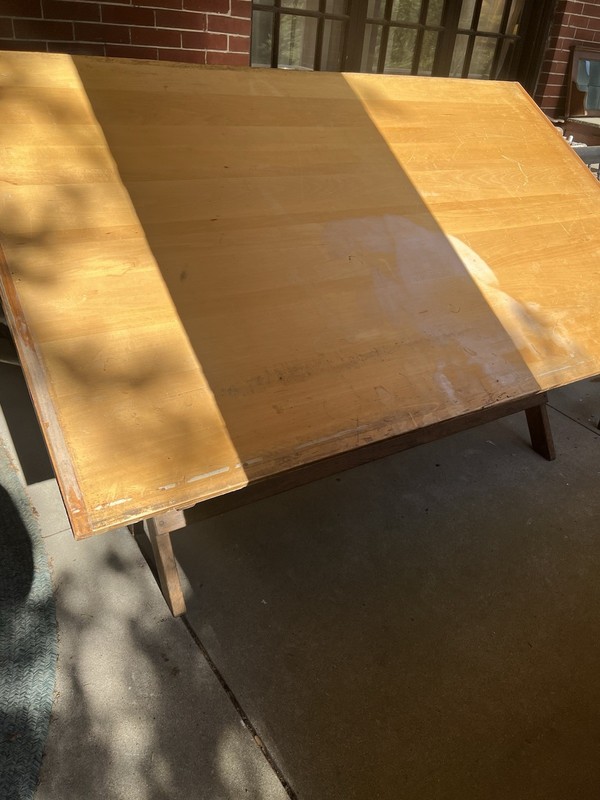 Huge Vintage HAMILTON Two Rivers Wisconsin drafting table - Mid Century 1950's gallery