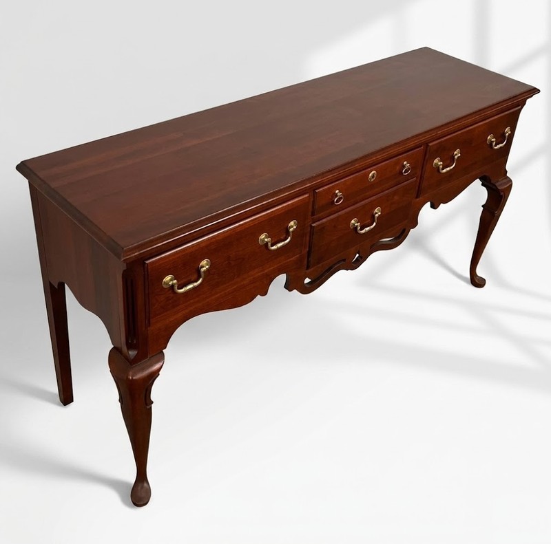 Pennsylvania House Cherry Console Table Vintage Queen Anne Buffet Server Lowbo H gallery