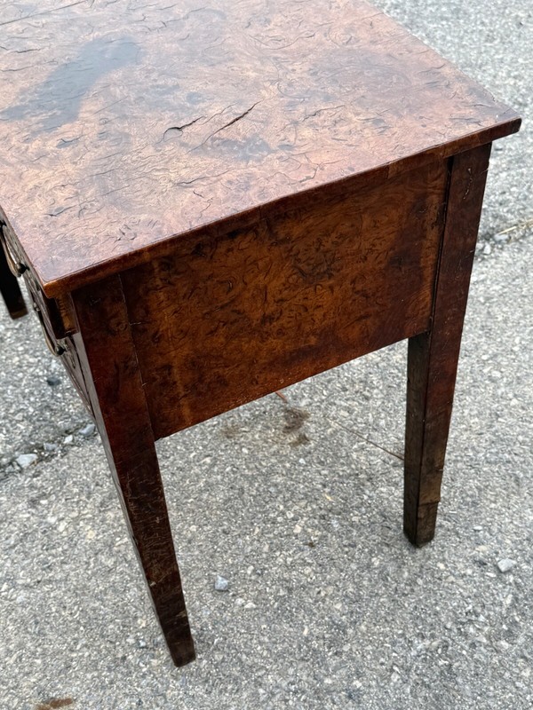 antique chippendale Georgian Burl walnut dressing table side stand hall console gallery