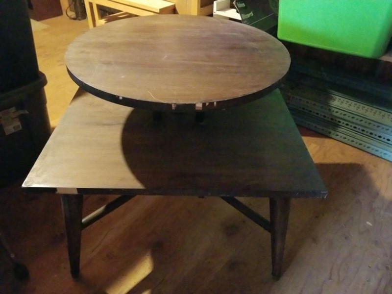Imperial Mahogany "square & round" Tier Table gallery