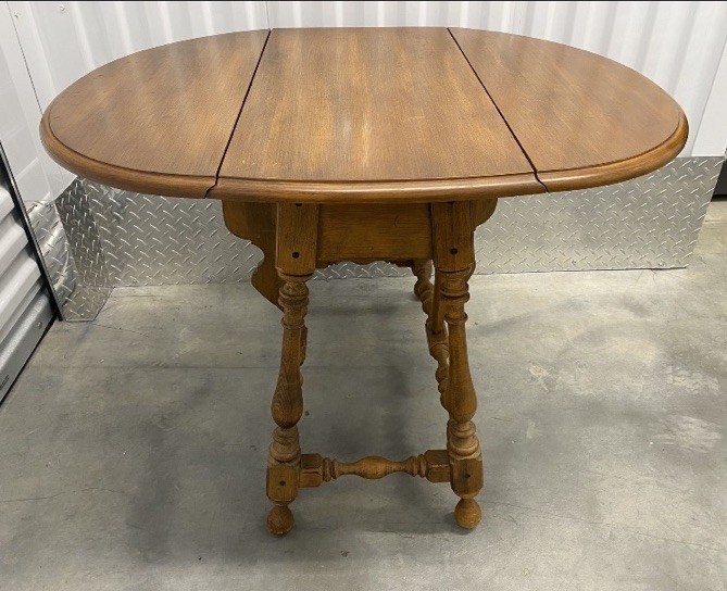 Mid-Century American Classical Drop Leaf End Table gallery