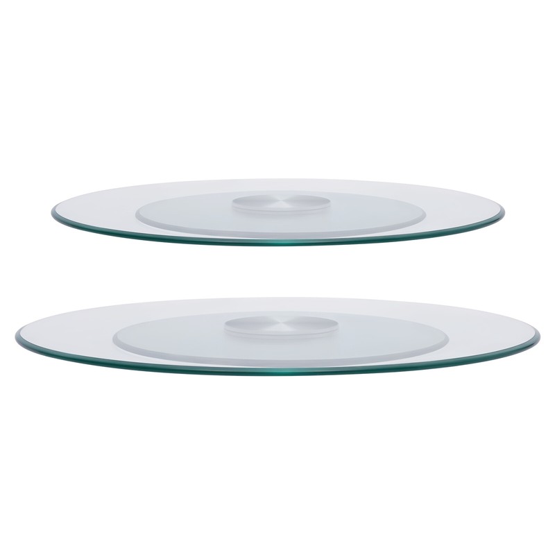 23"~31" Glass Lazy Susan Turntable Dining Table Centerpiece Large Serving Plate gallery