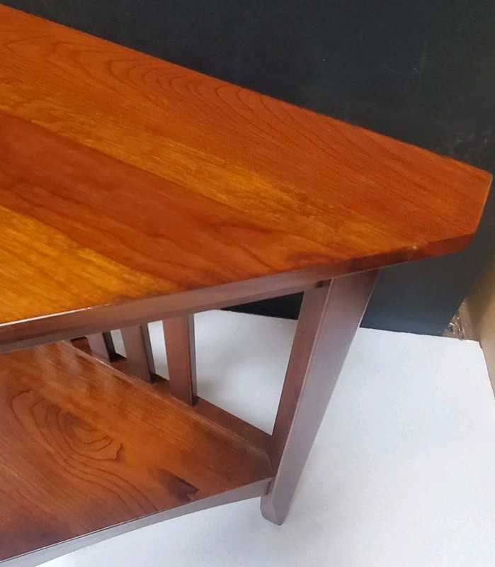 Ethen Allen Solid Cherry Corner Table American Impressions **see descr ** gallery