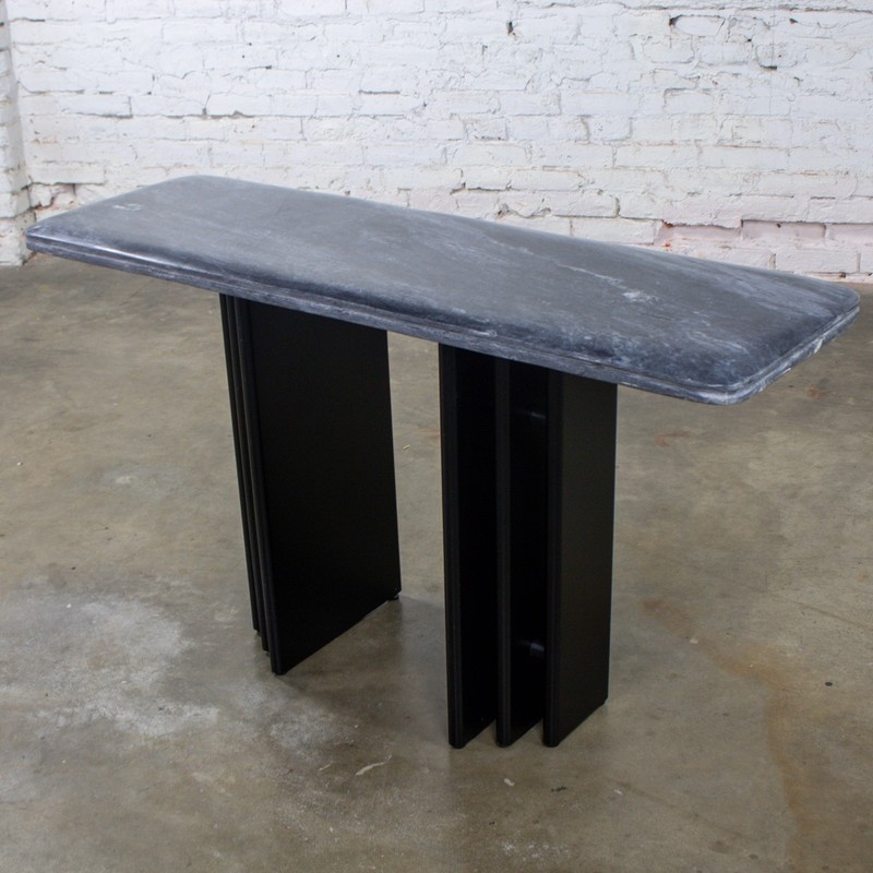 Scandinavian Post Modern Sofa Console Table Marble Top Bendixen Designs Denmark gallery
