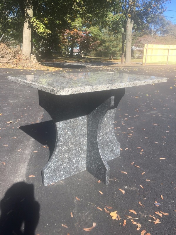MID CENTURY volga BLUE GRANITE TABLE post 1950