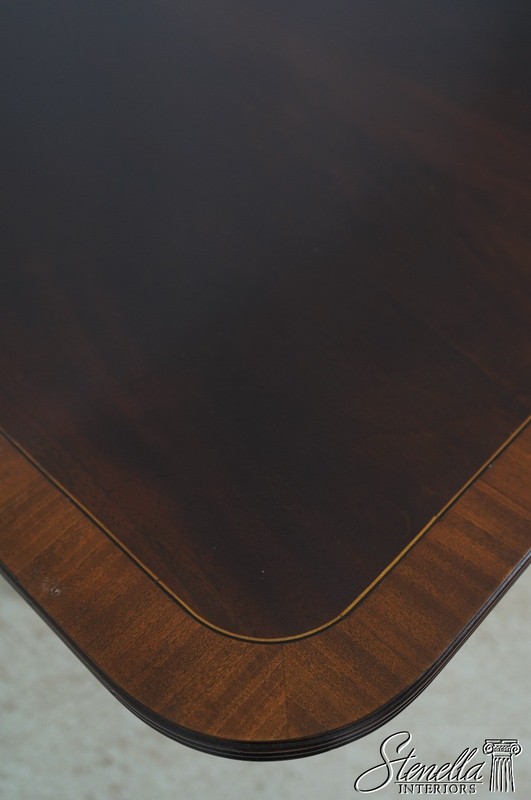 L60822: STICKLEY Regency Style Mahogany Double Pedestal Dining Table gallery