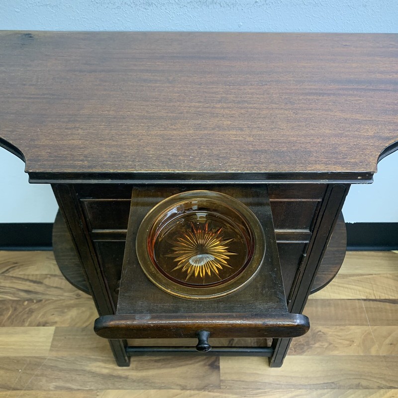 ATQ 1910s Imperial Grand Rapids Solid Mahogany Wood 26" Humidor Cabinet gallery