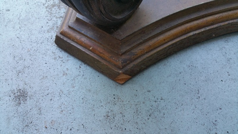 Vtg Weiman Heirloom Quality Side End Table Hand Carved Wood Glass Brass gallery