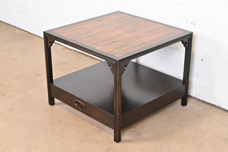 Michael Taylor for Baker Far East Collection Chinoiserie Rosewood Cocktail Table