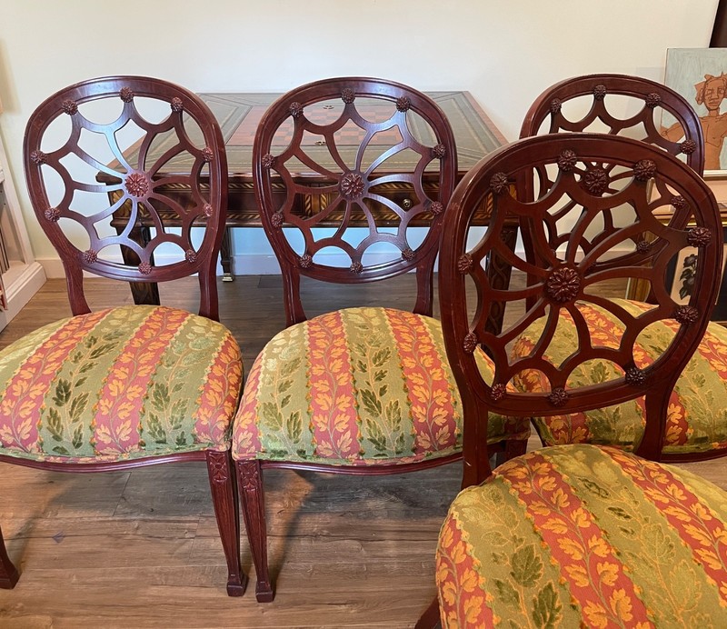 PRICE REDUCTION !Vintage Maitland Smith Games table and 4 matching chairs