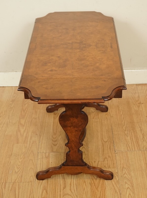 LOVELY BEVAN AND FUNNELL BURR WALNUT EXTENDING DROPLEAF SIDE END TABLE gallery