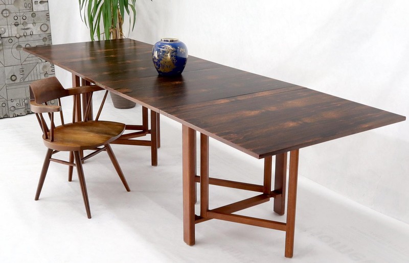Danish Mid-Century Modern Rosewood Gate Leg Maria Dining Table Bruno Mathsson gallery