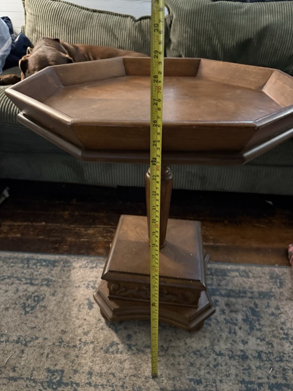Vintage Pedestal Side Table gallery