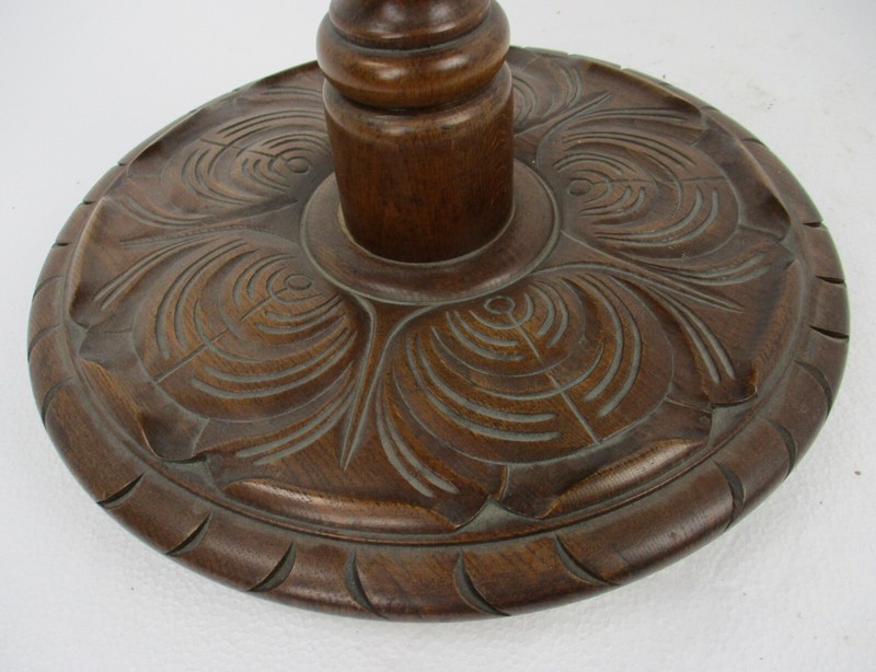 Hand Carved Wood Barley Twist Side Display Coffee Table Pedestal Plant Stand gallery