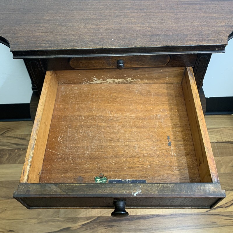 ATQ 1910s Imperial Grand Rapids Solid Mahogany Wood 26" Humidor Cabinet gallery