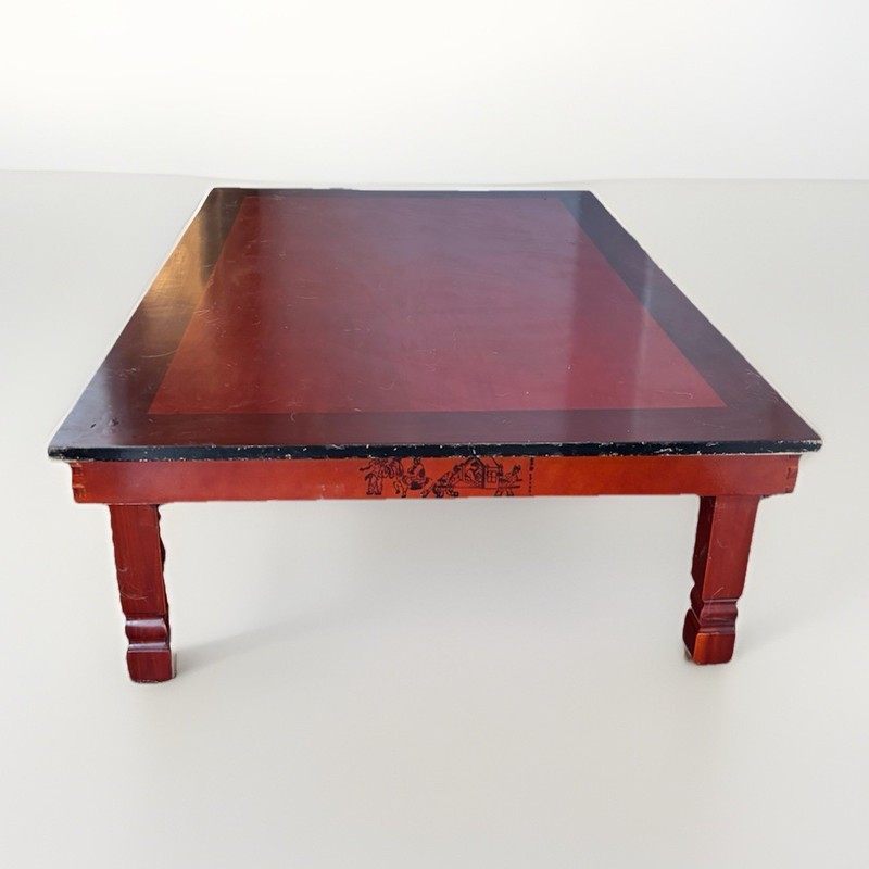 Vintage ASIAN KOREAN LOW PROFILE FOLDING LEGS WOODEN Dining COFFEE TEA TABLE gallery