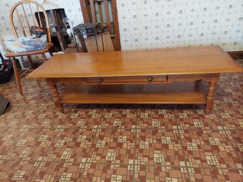 Conant Ball Solid Wood Mid Century Side Table Pair and cocktail table Made USA