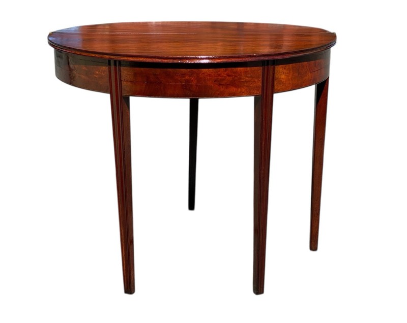 Antique Hepplewhite Mahogany Card Table / Console Table gallery