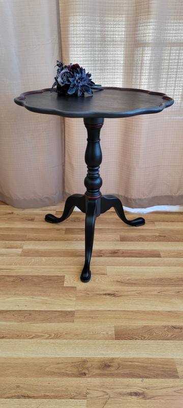 Solid Wood Antique Side Table Accent Table Gothic Vibes gallery
