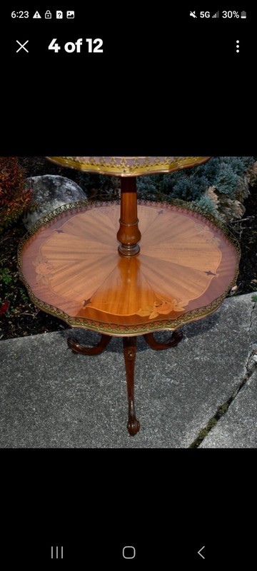 Claw Foot Ornate 2 Tierd Table Stand gallery