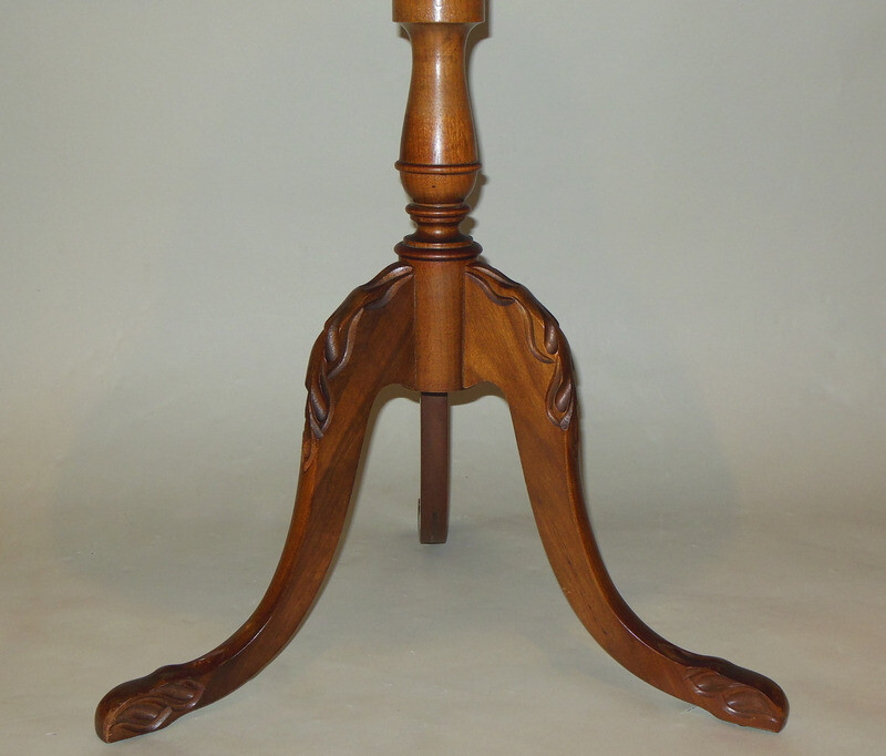 Antique 2 Tier DESSERT Dumbwaiter TABLE Shelf Flame Mahogany REGENCY gallery